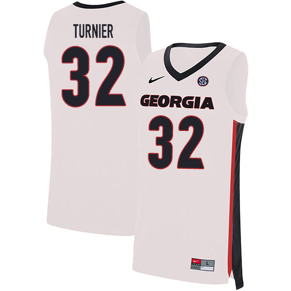 2020 Men #32 Stan Turnier Georgia Bulldogs College Basketball Jerseys Sale-White